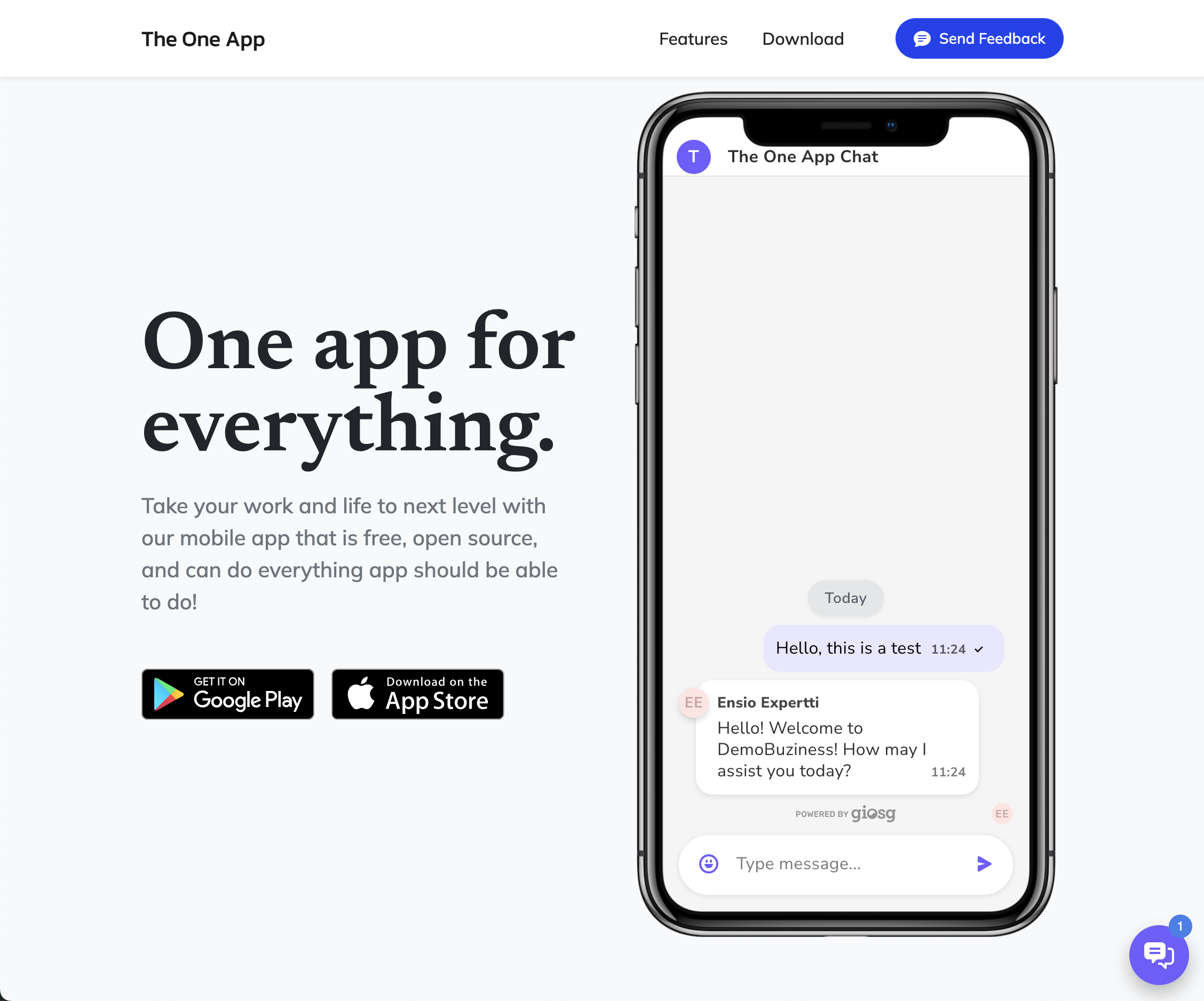 Example of embedded dialog